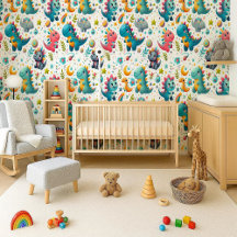 Süße Baby-Dinosaurier Türkis Kinderzimmer Dino Tap