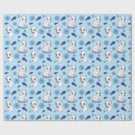 Süße Baby-Eisbären-Muster-Wrap-Papier Geschenkpapier