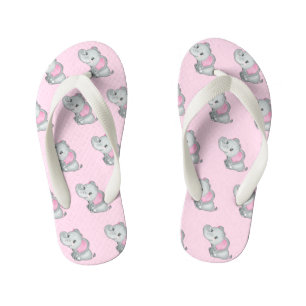 Süße Baby-Elefanten Flip-Flops mit rosa Ohren für  Kinderbadesandalen
