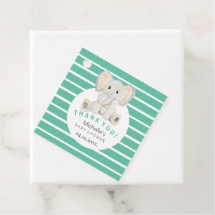 Süße Baby-Elefanten-Wasserfarben-Illustration Geschenkanhänger