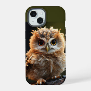Süße Baby-Eule Vogel Natur Tier Humor Kunst iPhone 15 Hülle