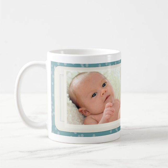 Süße Baby-Geburts-Mitteilungs-Tasse Tasse (Links)
