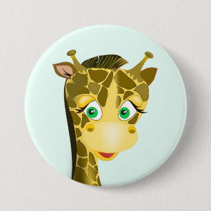 Süße Baby-Giraffe Button