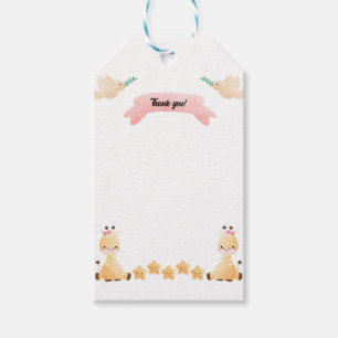 Süße Baby-Giraffe-Dankeschön-Tag Geschenkanhänger