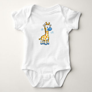 Süße Baby-Giraffen-Cartoon-Illustration Baby Strampler
