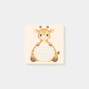 Süße Baby-Giraffen-Wasserfarbe-Linien-Notizzettel Post-it Klebezettel