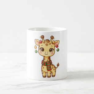 Süße Baby-Giraffen-Weihnachts-Ornamenten-Tasse Kaffeetasse