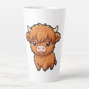 Süße Baby-Hochlandkuh-Latte-Macchiato-Tasse Milchtasse
