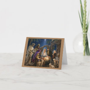 Süße Baby Jesus Weihnachtsszene Feiertagskarte
