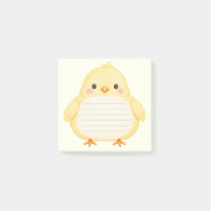 Süße Baby-Küken-Wasserfarbe-Linien-Klebezettel Post-it Klebezettel