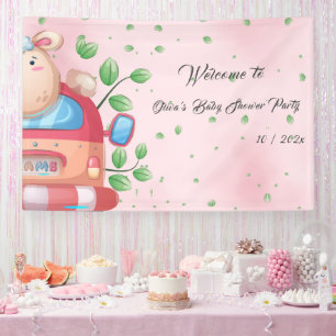 Süße Baby-Lamm-Baby-Shower-Flagge Banner
