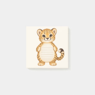 Süße Baby-Leopard Wasserfarbe Lined Haftnotizen Post-it Klebezettel