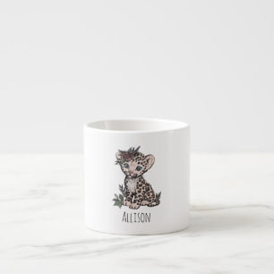 Süße Baby-Leoparden-Mädchen-Tasse für Kinder Espressotasse