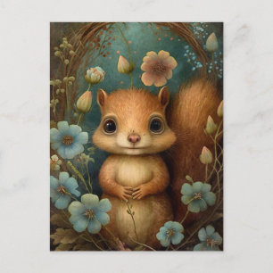 Süße Baby-Rot Eichhörnchen Postkarte