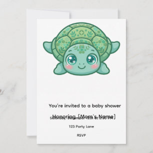 Süße Baby-Schildkröte Baby Shower Einladung
