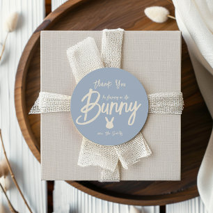 Süße Baby Shower Danke Kaninchen Runder Aufkleber