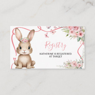 Süße Baby Shower Karte Mädchen Rosa Floral Geschen