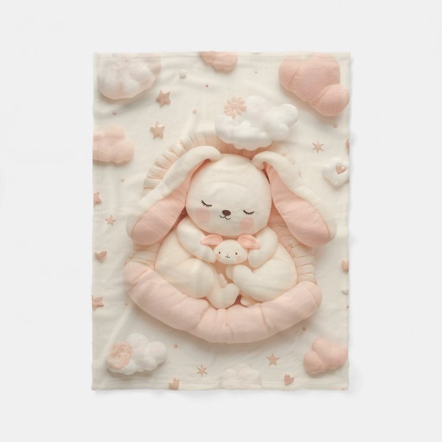 Süße Baby-Tier-Decke Fleecedecke (Vorderseite)