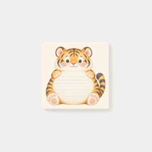 Süße Baby-Tiger-Wasserfarbe-Linien-Notizzettel Post-it Klebezettel