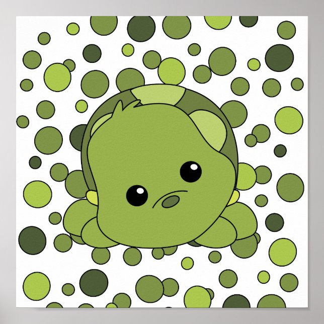 Süsse Baby Turtle Poster (Vorne)