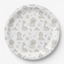 Süße Baby-Wasserfarbe-Dinosaurier-Party-Papiertell Pappteller