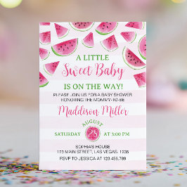 Süße Baby-Wassermelone Rosa Babyparty Einladung
