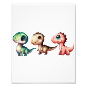 Süße Babydinosaurier-Illustration Fotodruck