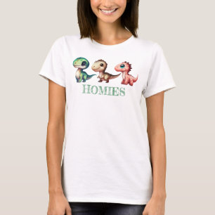 Süße Babydinosaurier-Illustration T-Shirt