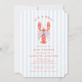 Süsse Babydusche an der Küste Einladung