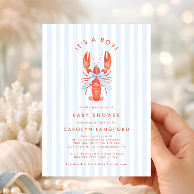 Süsse Babydusche an der Küste Einladung (Coastal Cutie Coquette Baby Shower Invitation)