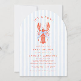 Süsse Babydusche an der Küste Einladung