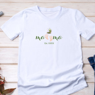 Süße Babyfüße mit heller Haut Herz Mama Raupe Tri-Blend Shirt