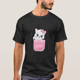 Süße Babykatze in der Tasche  Kitty Katze T-Shirt