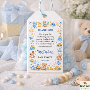 Süße Babykleidung & Spielzeug Jungen-Baby-Party Geschenkanhänger