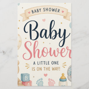 Süße Babyparty-Feier Briefpapier