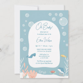 Süße Babyparty für Jungen Aqua-Fischpark Bezaubern Einladung