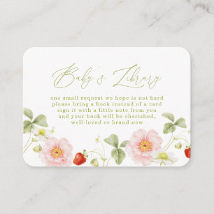 Süße Babyparty Gingham Bücher für Baby Begleitkarte