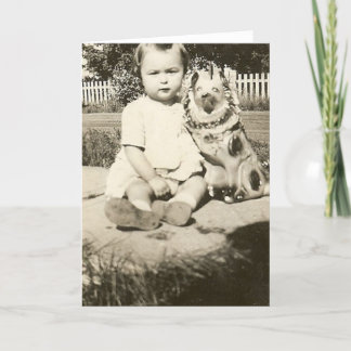 Süße Babypostkarte mit Hund Karte