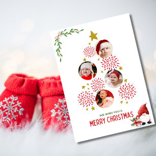 Süße Babys Foto Tannenbaum, Modern, Minimalistisch Feiertagskarte