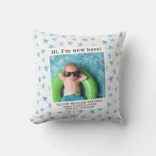 Süße Babys Fotos Geburtsstatistiken Kinderzimmer Kissen