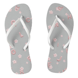 Süße Babys Kinder ABC Alphabet Blumen Kinder B2S Flip Flops