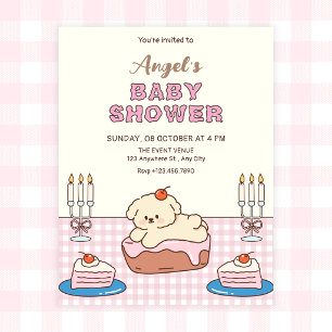 Süße Babyshower-Torte Einladung
