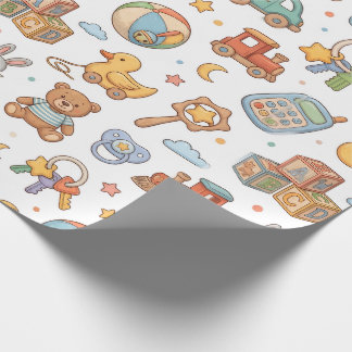 Süße Babyspielzeug-Muster-Design Geschenkpapier