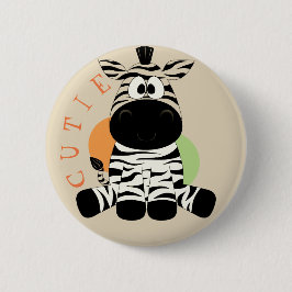 Süsse-Babyzebra-Knopf Button