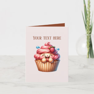 Süße Bäckerei-Cupcake-Verkäufer anpassbar Karte