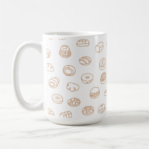 'Süße Bäckerei-Leckereien' Minimalistisches Muster Kaffeetasse