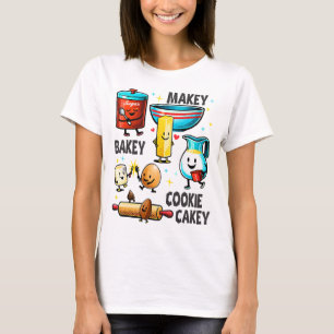 Süße Backzutaten Collage Bäckerei Gebäck Konditor T-Shirt