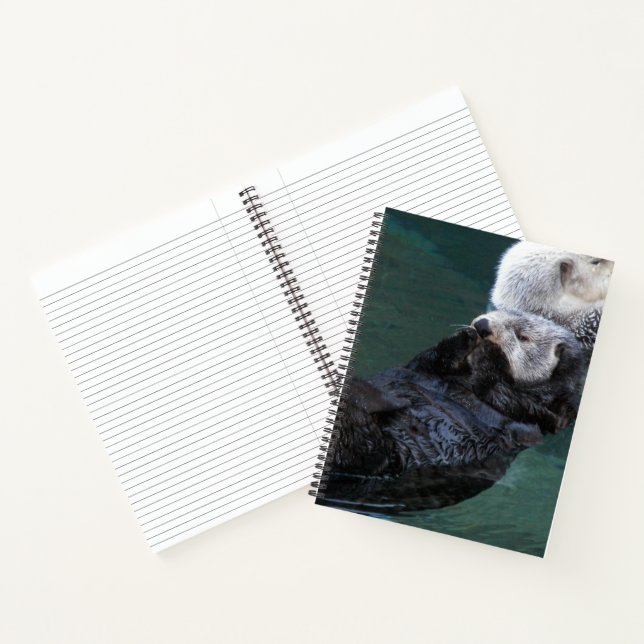 Süße badende Seeotter Notizbuch (Innenseite)