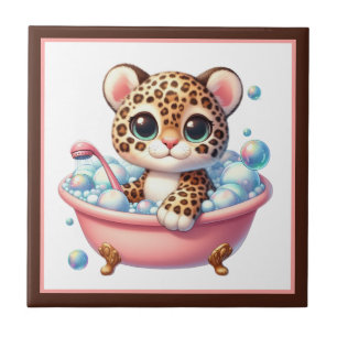Süße Badewanne Badezimmer Leopard Fliese