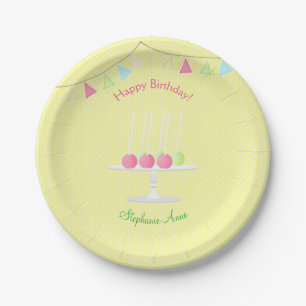 Süße Ballerina-Cupcake-Feier Pappteller